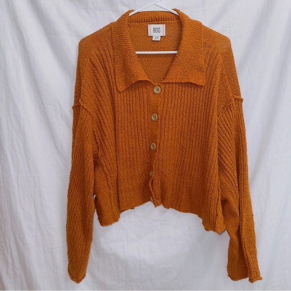 BDG Urban Outfitters Brown Knit Long Sleeve Oversized Cardigan Sweater size SM - Picture 1 of 6